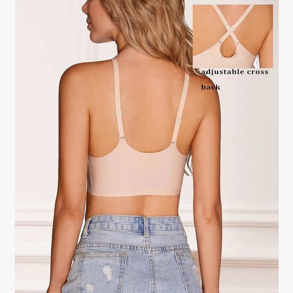 NWT 2 Pack Comfort Seamless Bra, Cross Back Adjustable Bralet, For Women A-C Cup - Picture 11 of 16